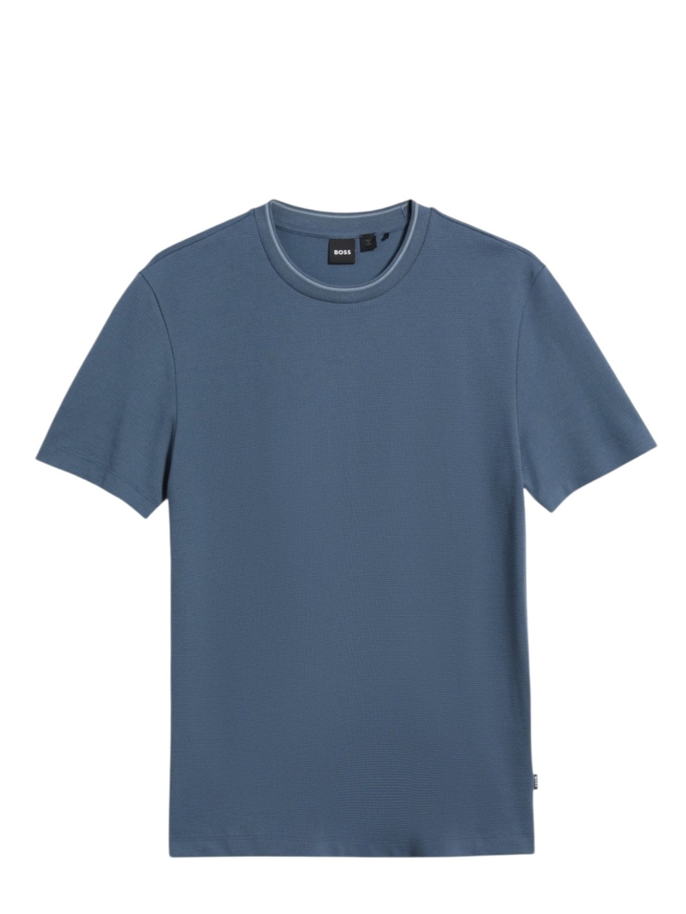 BOSS Hugo Boss Men's Open Blue Crewneck Tipped Cotton Blend T-Shirt M NWT